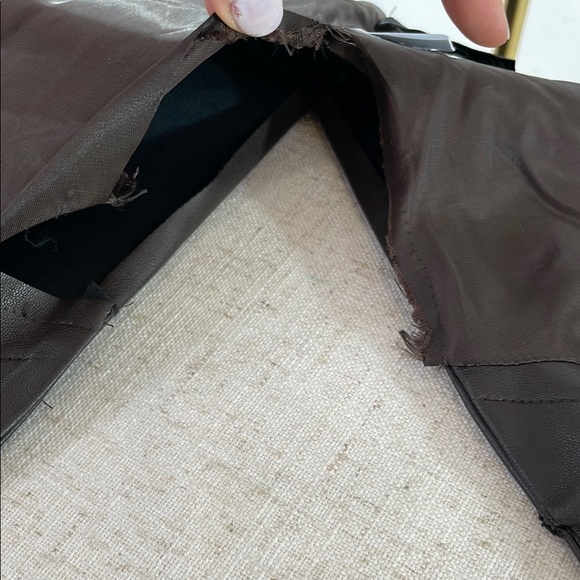 Osman Yousefzada Collective, Faux Leather Trench Coat, Size 16 - Picture 13 of 16